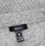 Aqua Chunky Stitch Button Front Cardigan 77S696BL Heather Gray XXL