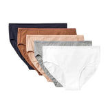 Dealworthy Womens 5pk Briefs Underwear 90258868 Assorted Neutral Brown Multi L