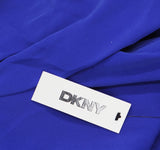 DKNY Womens Solid Side-Knot Long-Sleeve Dress DD4JGD35 Radiant Blue 6