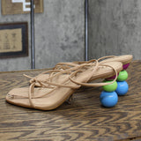 Inc International Concepts Lilliana Ball Heel Sandals Dark Almond Brown 8.5M