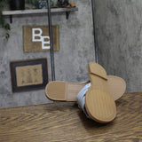 Tommy Hilfiger Triple Strap Slide Open Toe Flat Sandals Light Denim Blue 7M