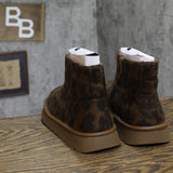 Universal Thread Womens May Faux Microsuede Boots 94642660 Leopard Brown 7M