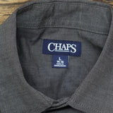 Chaps Boys Cotton Blend Button Up Dress Shirt 1669f863d87ac0 Gray L
