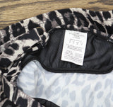 Swim Solutions Womens Leopard-Print Tiered Tankini Swim Top Animal Print Brown 8
