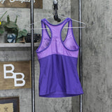 Nike Womens Dri-Fit Soft Cup Active wear Racerback Tank Top Purple M