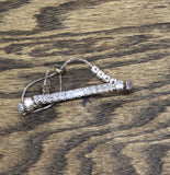 Tennis Slider Adjustable Bracelet Silver Gray / Clear