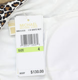 Michael Michael Kors Grommet Lace-Up One-Piece Swimsuit White Leopard Multi 4