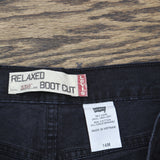 Levi's Womens Rehemmed  Capri Vintage Y2K 550 Relaxed Jeans Black Wash 14 Misses