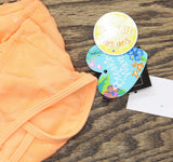 Breaking Waves Terry Texture Cut-Out One-Piece Swimsuit MBW970307 Orange 14