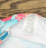 Swim Solutions Printed Shirred Tankini Swim Top Tropic Twist White Multi 10