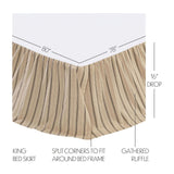 VHC Brands Miller Farm Bed Skirt 1671b18c5f010e Biscotti Brown Queen