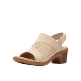 Clarks Emily2 Mist Block Heel Sandal 26181676 Sand Nubuck Brown 8W