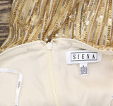 Siena Womens Sequined Midi Dress SATP1740 Gold Yellow 6