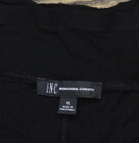 INC International Concepts Womens Drawstring Waist Pants Gauze Black XL