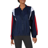 Reebok Womens Pocket Nylon Track Jacket IU0779 Vector Navy Blue XS