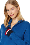 Tommy Hilfiger Womens Color-Block 1/2 Zip Sweater True Blue / Sky Captain L