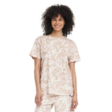Houston White X TGT Womens Short Sleeve Leaf Print T-Shirt 90147058 Tan Brown M