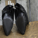A New Day Womens Abba Sequin Foldover Tall Boots 91636693 Black 6.5M
