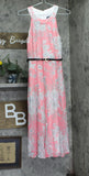 Tommy Hilfiger Belted Lined Floral-Print Halter Midi Dress Bubblegum / Ivory 4