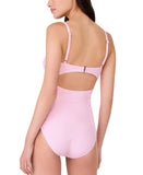 Kate Spade Womens Smocked One-Piece Swimsuit S21502 Begonia Bloom Pink XL