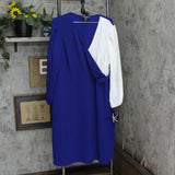Kasper Womens Plus Size Colorblocked Surplice Side-Tie Dress 10851819