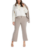 Rafaella Plus Size Curvy Fit Bootcut Pants with Pockets Summer Straw Brown 16