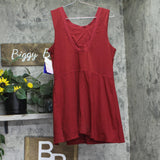 Joylab High Neck Low Back Active Dress with Built-In Shorts Maroon Red XL