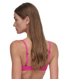 DKNY Womens Textured Molded Balconette Bikini Top Wildberry Purple Pink XL