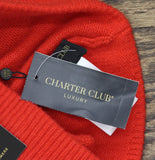 Charter Club Womens Cashmere Cuffed Beanie 100160260HT Chili Red