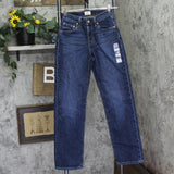 Levi's 501 Curve Stretch Jeans Button Fly Dark Blue 25x30