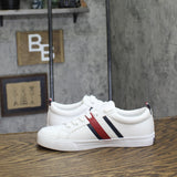Tommy Hilfiger Womens Low Top Skater Sneaker Lace-Up Flat White Multi 6.5M