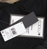 Adrianna Papell Womens Ponte Taffeta Drop Waist Flounce Dress Black 10