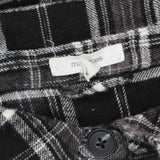 Maurices Womens Button Up Cotton Long Sleeve Flannel Shirt Black Plaid 3X