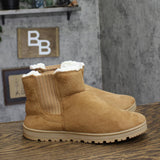 Isotoner / Outdoor Faux Fur Lined Boot Slippers Buckskin Brown XL (9.5-10)