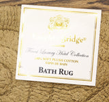 Knightsbridge 100% Plush Cotton Circles Bath Rug Mat Stone Brown 21x34