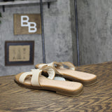 A New Day Womens Nina H-Band Slide Sandals 92244961 Khaki Brown 10M