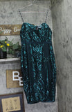 City Chic Sequin Sofia Midi Dress 6872836 Emerald Green 14