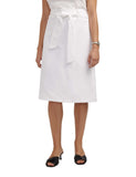Anne Klein Womens Linen Blend Knee-Length A-Line Skirt 10840017 White L