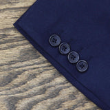 Egara Mens Extreme Slim Fit 2-Piece Jacket Pants Suit Set Navy Blue 36S 30 Waist