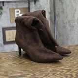 A New Day Mid-Calf Faux Suede Cone Heel Boots 94568889 Brown 7M