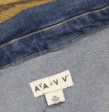 Ava & Viv Wrap-Front Skortalls Romper with Pockets 93956174 Denim Blue 3X