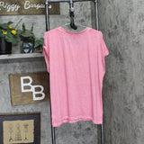 Jessica Simpson Womens Cold Shoulder Burnout Lightweight Shirt Top Pink L