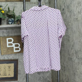 INC International Concepts Chain-Print Woven Pajama Set Geo Ring Purple 2XL