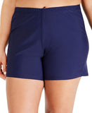 Island Escape Womens Plus Size Swim Shorts D770063 Navy Blue 18W