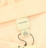 Calvin Klein Womens Tailored Knit Pull-on Flare Leg Crepe Pants Pearl Pink L