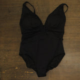 Bleu by Rod Beattie Womens Ruched U-Front One Piece Swimsuit Black 16W