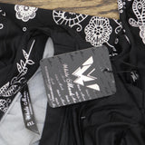 White Mark Womens Plus Size Dulce Tunic Top Black / White 4X