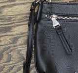 Dana Buchman Faux Leather Adjustable Crossbody Shoulder Purse Black One Size