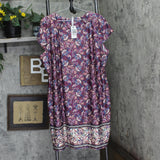 Ny Collection Womens Plus Size Cap Sleeve Knit Dress WITD3999 Otrera Purple 3X