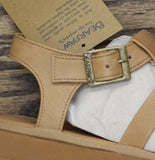 Bearpaw Leather Platform Buckle Strappy Open Toe Sandals Iced Coffee Brown 7M